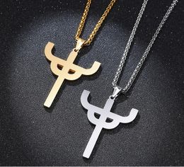 Mens Merch Logo Symbol Charm Amulet Judas Priest Necklace Stainless Steel Men's Favourite Pendant 3mm24'' Chain Silver Gold