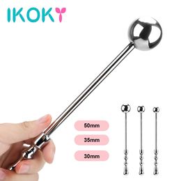 IKOKY S/M/L Stainless Steel Anal Beads Metal Butt Plug Prostate Stimulation sexy Toys For Women Anus Dilation Shop