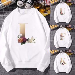 Men's Hoodies & Sweatshirts Women Men Casual Harajuku Gold Letter Printed A B C Hoodie Autumn Spring Long Sleeve Tops Clothing PulloverMen's