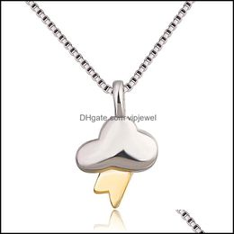 Pendant Necklaces Cloud For Women Sier Chain Necklace Birthday Gift Jewelry Lightning Vipjewel Drop Delivery 2021 Pendants Vipjewel Dhx4Y