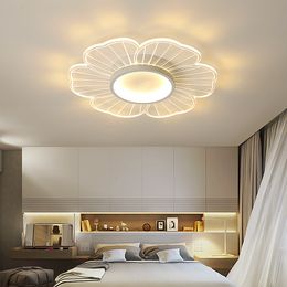 Simple modern Ceiling Lights creative personality flower living room ceiling lamp acrylic bedroom study warm lamps WL