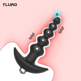 10 Modes Vibrating Anal Beads Butt Plug Prostate Massager Bullet Vibartor sexy Toys for Adults Men Women Gay