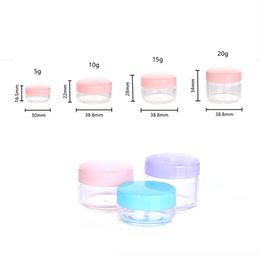 Lip Balm Container 5g 10g 15g 20g Empty Makeup Jar Bottle Pot Refillable Sample Bottles Travel Face Cream Lotion Cosmetic Container White