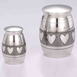 High Quality Custom Stainless Steel Cremation Urn-Funeral Holder Keepsake High Polished For Human Pet Ashes Dropshiping Y220523