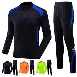 Running Sets Male Kids Soccer Jerseys Survetement Football Kits Futbol Jacket Adult Men Sports Training Tracksuit Uniform SuitsRunning