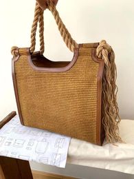 Storage Bags Summer Straw Stitched Leather Beach Letter Print One Shoulder Oblique Cross Portable Ladies Bag Fashion Mujer HandbagStorage From Cookfurnace, &Price; | DHgate.Com - Image 5