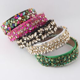 Colourful Rhinestone Sponge Padded Handmade Headbands Hairbands For Women Girls Hair Accessories