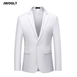 High Quality Mens Korean Fashion Handsome Slim Fit Black White Purple Red Men Blazer Casual Single Button Suit Jacket 5xl 6xl 210412
