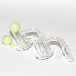 Bevelled Edge Smoking Quartz Banger Nails domeless quartz nail bangers With Carb Cap Terp Pearl for Silicone Water Bongs Dab Rigs