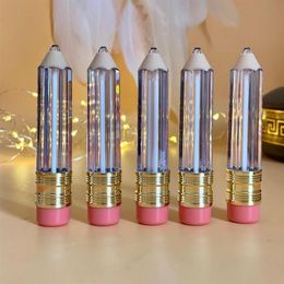 wholesale lip balm containers UK - 5ml Empty Lip Gloss Tube Container Clear Lip Balm Tubes Pencil Shape Lipstick Refillable Bottles Vials Mini Sample Container DIY330U