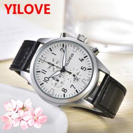 British Style 41mm Round Men's Watch Stainless Steel Case Fashion Clock Sapphire Luminous Function Luxury Calendar Chronograph Wristwatch