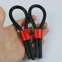 8mm OD 1.5mm ID Adjustable Conductive Loops Cock Rings E-Stim Monopolar Electrosexy Penis Ring Rubber Tube Electrodes sexy Toys