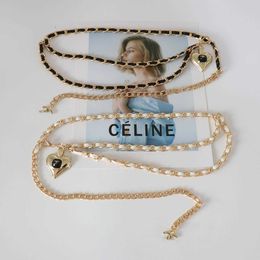 TopSelling Famous brand Ladies Metal Chain dress decoration fashion temperament rope Peach Heart Navel Classic luxury belt women Designer party belt