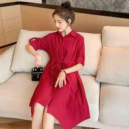 Long Sleeves Maternity Breastfeeding Dress Irregular Pregnant Woman Breastfeeding Clothes Cord Waist Chiffon Nursing Dress Cute J220628