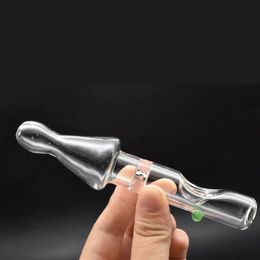 Newest Colourful Pyrex Thick Glass tobacco pipe Portable Hand spoon pipes for smoking dry herb