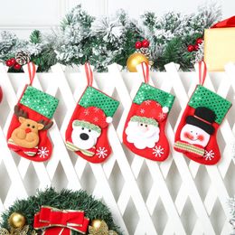 Christmas Tree Pendant Stocking Bag Decoration Xmas Hanging 3D Decor Gift Candy C43407c 4styles