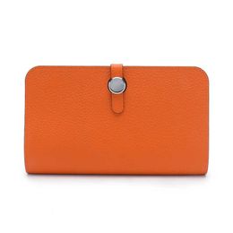 designer qinmin123 wallets top high quality Leather Litchi Pattern Wallet Purse Women's Long Hand Bag Passport bags
