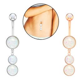 Fashion Navel Rings Body Piercing Creative Round Pendant Belly Button Ring Sexy Jewelry For Women