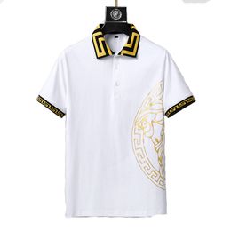 2022 Mens polos shirt brand classic tshirt men Designers tees Embroidery short sleeve summer Lapel stripe solid Colour chest letter women decoration tops M-3XL#01