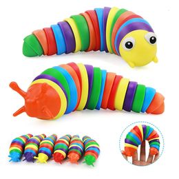 Fidget Toys Caterpillar Cute Decompression Slug Toy Articulated Flexible Kids Stress Educational Surprise Wholesale In Stock