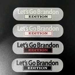 Party Decoration 1PC let is go brandon EDITION Car Sticker For Auto Truck Tail label reflective luminous glue car Accessories B0720