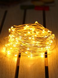 20 LED Luces Fairy Lights with Battery Copper Wire String Light Christmas Festoon Garland Indoor Home Wedding New Year Decoration Lighting