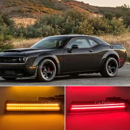 1 Set Amber/Red Full LED Front/Rear Side Marker Lights Rear Side Lights For Dodge Challenger 2008-2014 For Dodge Charger 2011-2014