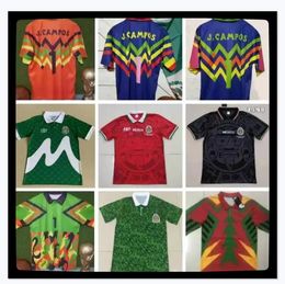 Retro Mexico 1986 1998 Soccer Jerseys Blanco Hernandez Ramirez Sanchez Vintage Football Camisetas Classic Shirts Kit