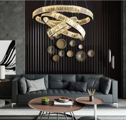 Pendant Lamps Luxury Crystal Chandelier Lighting For Living Room Lamp Modern Round Led Decoration Art Hang Bedroom FixturePendant