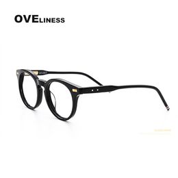 Female Prescription Myopia Eyewear Optical Frames Women Men Vintage Clear Round Glasses Eyeglasses Spectacles Eye Glass T200428