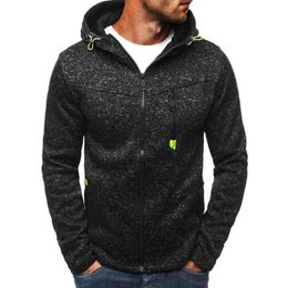 New Men's Hoodies Casual Sports Design Spring and Autumn Winter Long-sleeved Cardigan Hooded Men's Hoodie Sweatshirts L220704
