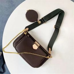 Top quality ladies purse leather designer luxury Chain Strap pocket card pocket money classic fashion famous brand matching box 87463