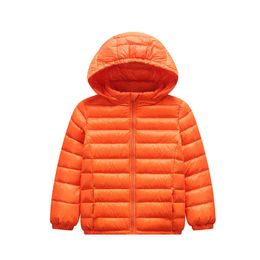 Children Down Jackets For Girls Soild Color Warm With Hooded Kids Down Jackets For Boys 2-9 Year Outerwear Boy Jacket 2022 Winter J220718