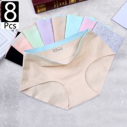 6/8Pcs women pants sexy Women's cotton panties Briefs seamless panties Breathable Lingerie Solid Colour woman shorts 220512