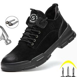 Construction Safety Footwear Man Work Shoes Puncture-Proof Work Sneakers Indestructible Steel Toe Shoes Work Boots Men Shoes