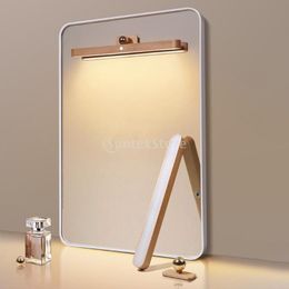 Wall Lamp Modern LED Touch Mirror Wood Light Front Makeup Task Read For Bathroom Vanity Indoor Warm WhiteWall