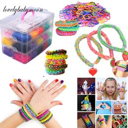 4500pcs Rubber Bands DIY Weaving Tool Box Creative Set Elastic Silicone Bracelet Kit Kids Toys for Children Gift Making 220608