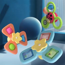 Bath Toys Baby Child Bathing Fidget Spinner Suction Cup Shower Toy for Kids Funny Child Rattles Teether Montessori Toys Appease 220531