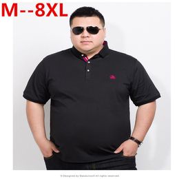 Men's Polos Plus Size 10XL 8XL 5XL 4XL Brand Clothing Homme Solid Wholesale Casual Men Tee Shirt Tops Cotton Loose FitMen's Men'sMen's