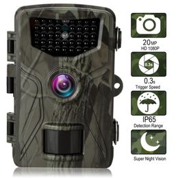 NEW 20MP Animal 1080P Hunting Trail Camera Wildlife Tracking Surveillance Tracking HC804A Infrared Night Vision Wild Cameras Photo Traps