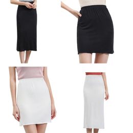 Women's Sleepwear Women High Waist Short/Long Half Slips Skirt Solid Color Package Hip Underskirt