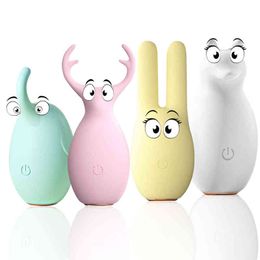 NXY Vibrators Cute Mini Rabbit Vibrating Eggs Nipple & Clitoris Vibrator Female Mastrubator G-spot Clit Stimulate Egg Sex Toys For Women 0409