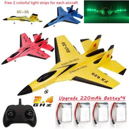 2.4G Glider SU35 Fixed Wing Airplane Hand Throwing EPP Foam Dron Electric R Remote Control Outdoor RC Plane Toys For Boys 220628