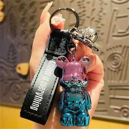 Çift Döngü Rhinestone Crystal Keychain Creative 2022 Yeni Anahtar Zincirleri Çanta E biriken Bag Sırt Çantası Kolye 16 Renk