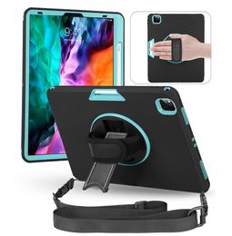 Tablet Cases For iPad 10.2 7/8/9th Generation Pro 10.5 With Heavy Duty Shockproof Holster Belt Clip Kickstand Defender 3 layers Multi-Function 4 Corners Strengthen Cover