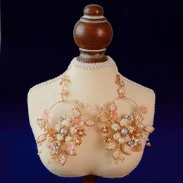 Clip-on & Screw Back Fabulous Baroque Vintage Handmade Rhinestone Evening Earrings Prom Hair JewelryClip-on
