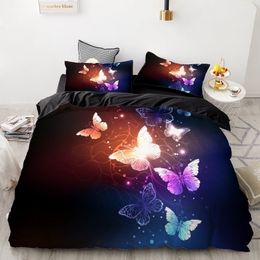 WarmsLiving Butterflies Duvet Cover Butterfly Collection Bedding Queen Spring Printed Quilt housse de couette Y200417203T