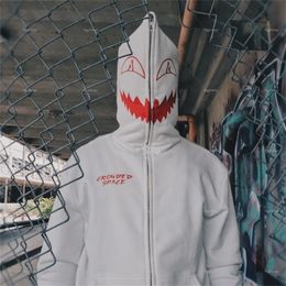 Demon Print Hoodie Men Fashion Jackets Women Tops Anime Cosplay Streetwear Y2k Pop Couple Sweatshirts Teen Clothing hoodies 220817