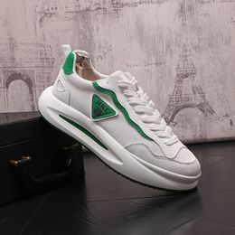 Fashion Style Lace-up Wedding Party Shoes Spring Autumn Breathable Vulcanised White Sport Casual Sneakers Round Toe Non- 8893
