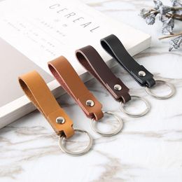 Keychains Fashion Real Cowhide Leather Keychain Strap Waist Wallet Business Gift Key Chain Car Auto Keyring Keyholde Enek22